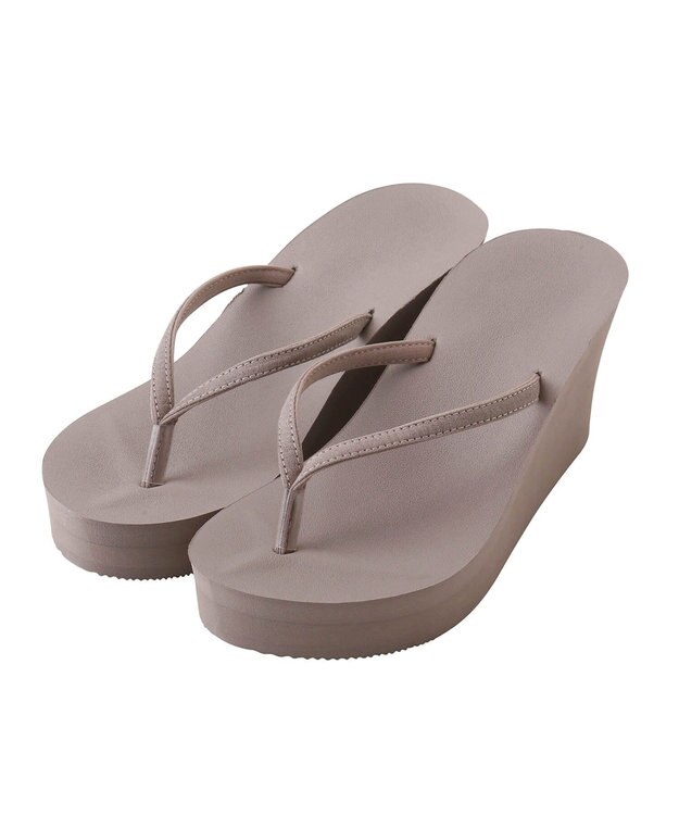 San-ai Resort（三愛水着楽園） シンプル厚底ビーチサンダル【San-ai Resort（サンアイリゾート）】 グレージュ