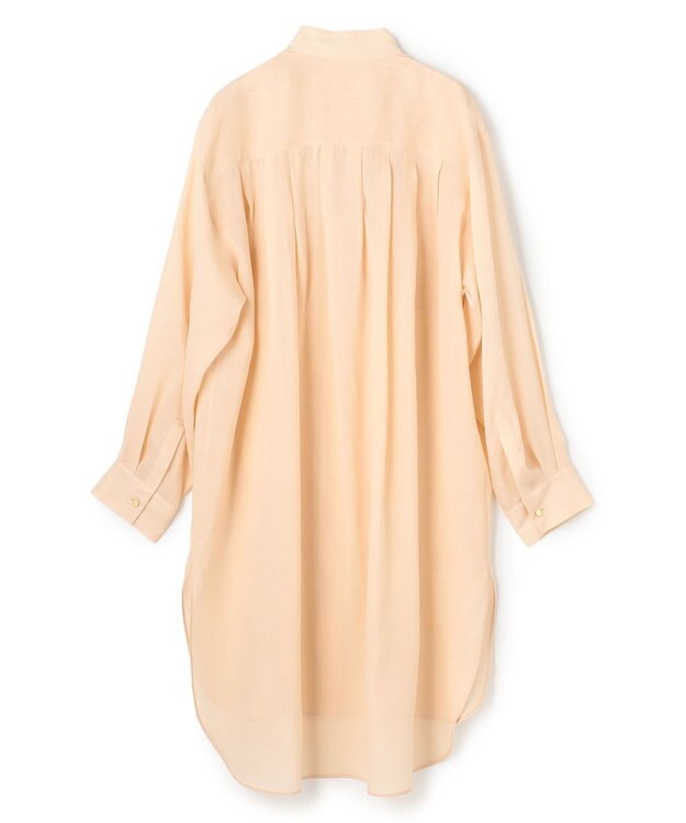 BEIGE， PAULINE / リネンヴィスコースオーバーサイズロングシャツ Peach