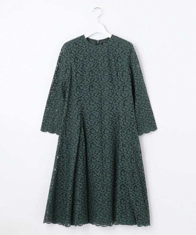 23区 【APPLAUDIR】ニュアンス フラワーレース ドレス グリーン系