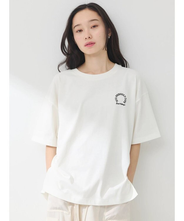 earth music&ecology Ｓｕｇａｒ　スリットＴ Off White