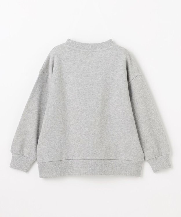 ANY KIDS アニマルプリント 裏毛トレーナー ライトグレー