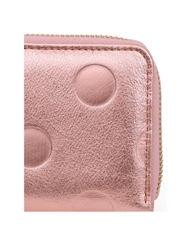UNBILLION ペルケ perche / ドット型押し・ジャバラカードウォレット ピンク
