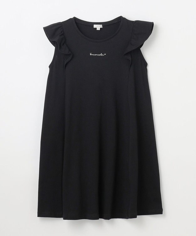 ANY KIDS ひんやりクール カットソーワンピース ブラック