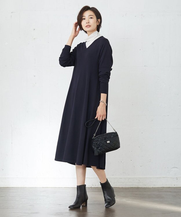 J.PRESS LADIES S タートルジャージー カットソー ライトグレー系