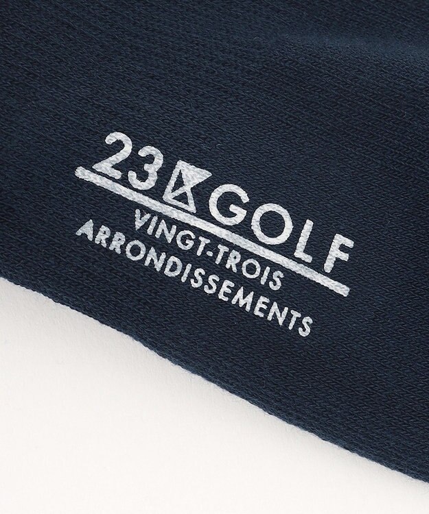 23区GOLF 【MEN】チェック柄 ハーフソックス ネイビー系3