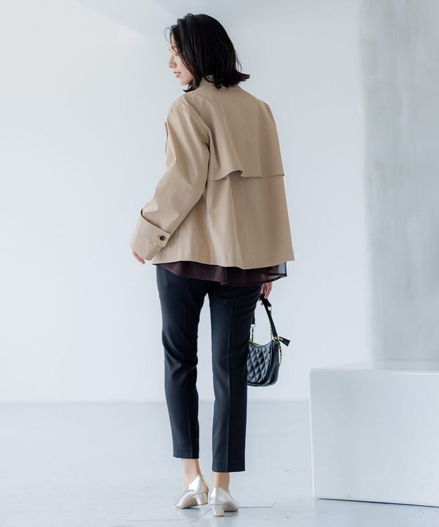 組曲 ショートライトトレンチ ジャケット ベージュ系