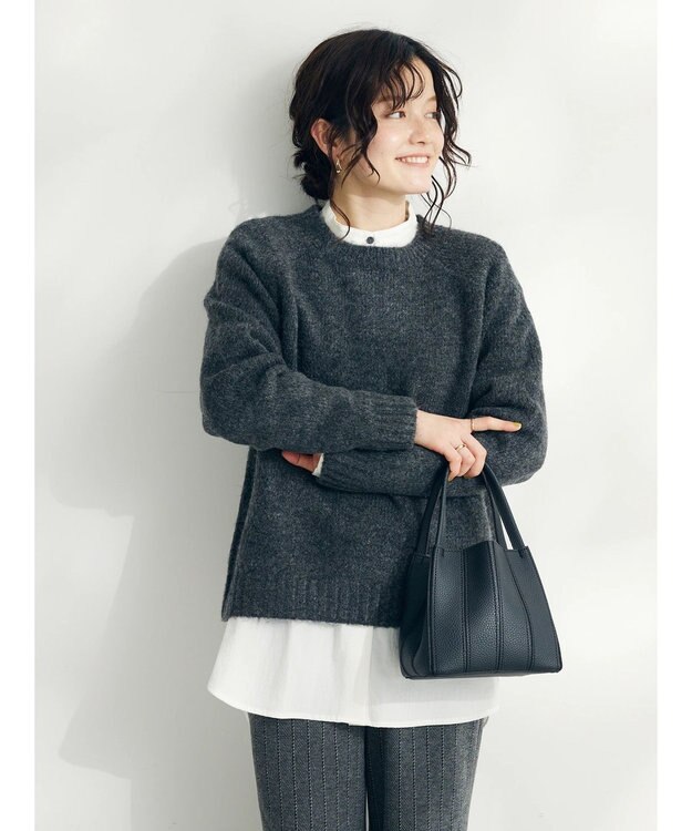 CRAFT STANDARD BOUTIQUE シンプルニットプルオーバー Charcoal Gray