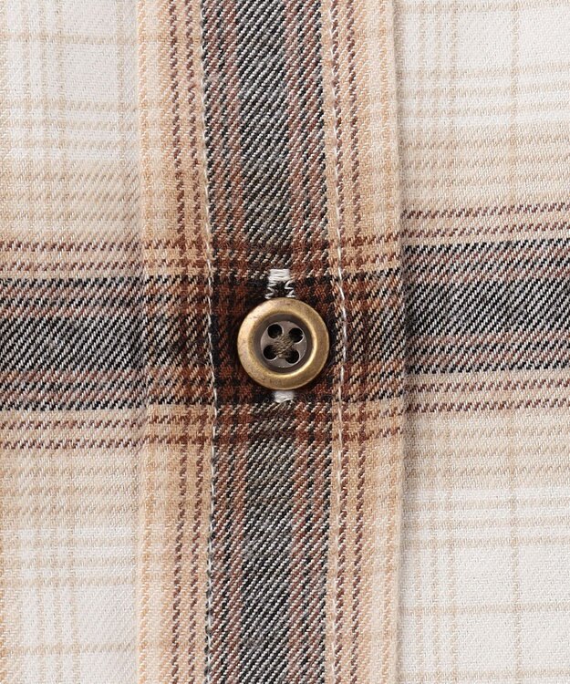 ANY オンブレーチェックシャツ オフチェック