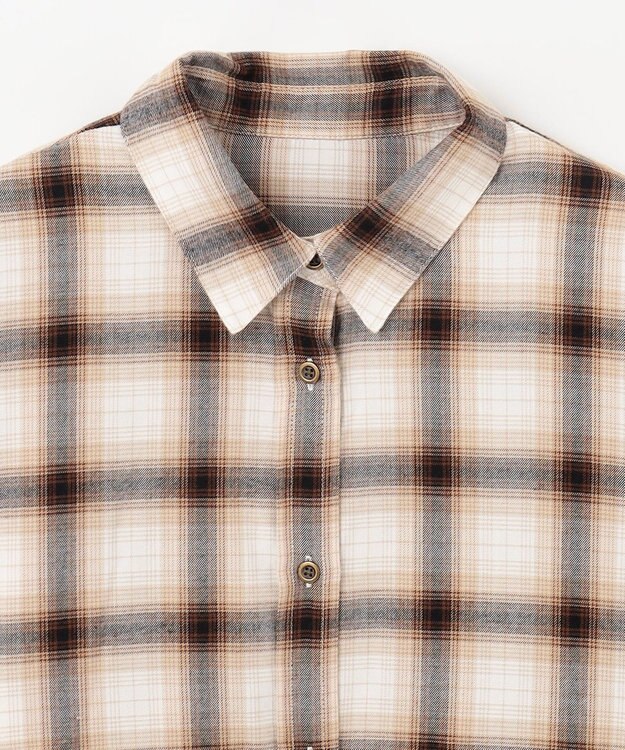 ANY オンブレーチェックシャツ オフチェック