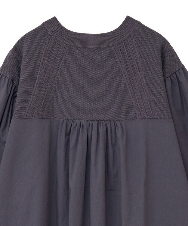 Green Parks ミニケーブルドッキングニットチュニック Charcoal Gray