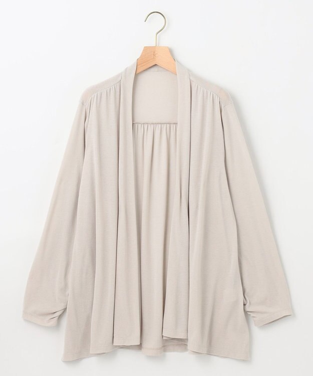 組曲 S 【WEB限定】ドレープジャージー カーディガン ベージュ系