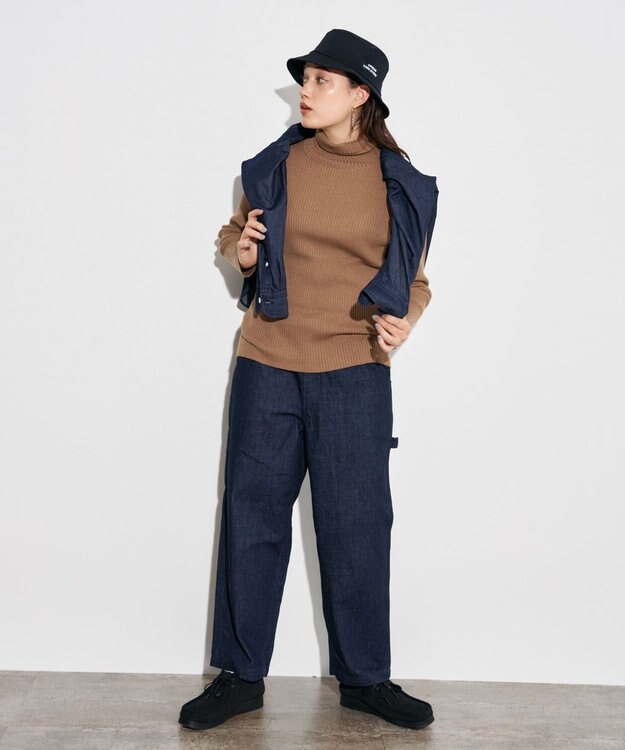 J.PRESS YORK STREET 【WOMEN】リブタートルニット ブラウン系