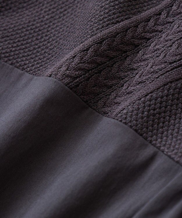 Green Parks ミニケーブルドッキングニットチュニック Charcoal Gray