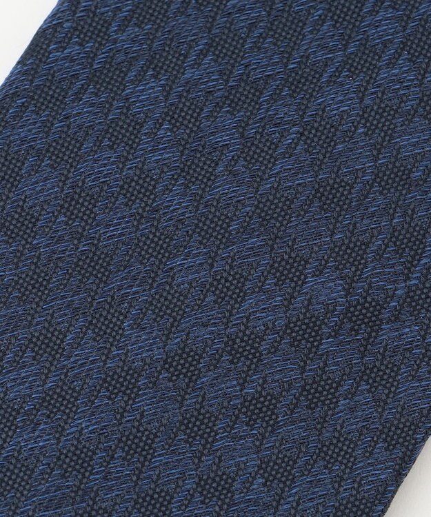 KASHIYAMA KASHIYAMAオリジナル【JAPAN MADE】ハウンドトゥースネクタイ ネイビー