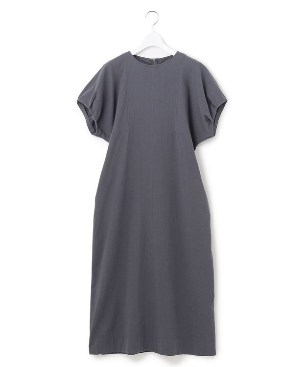 J.PRESS YORK STREET 【WOMEN】ワンウォッシュ リネンコットン ワンピース グレー系