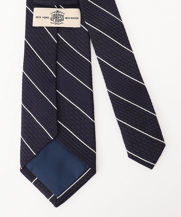 J.PRESS MEN 【JAPANESE SILK FRESCO TIE COLLECTION】ダブルストライプ ネクタイ ネイビー系2