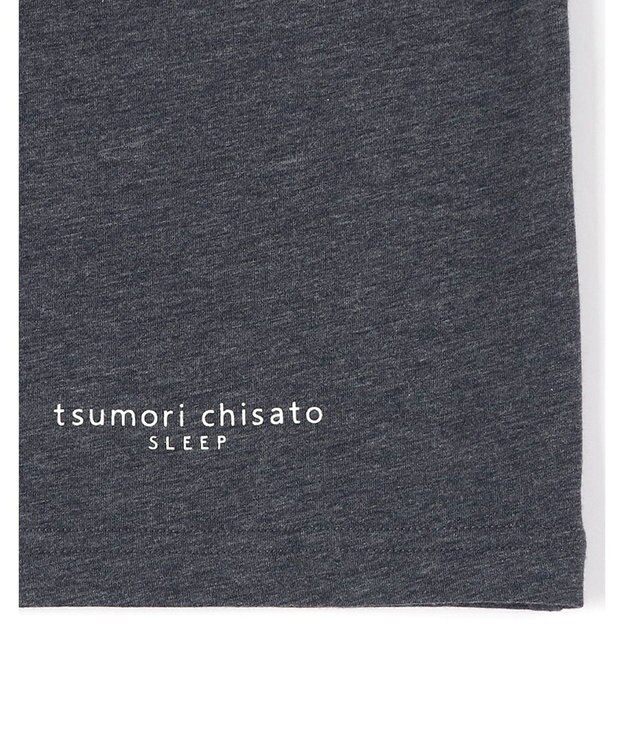 tsumori chisato SLEEP ツモリチサト トップス 長袖 ボートネック ルームウェア 綿混(本体) ストレッチ素材 薄手 tsumori chisato SLEEP UTX555 /ワコール ブラック