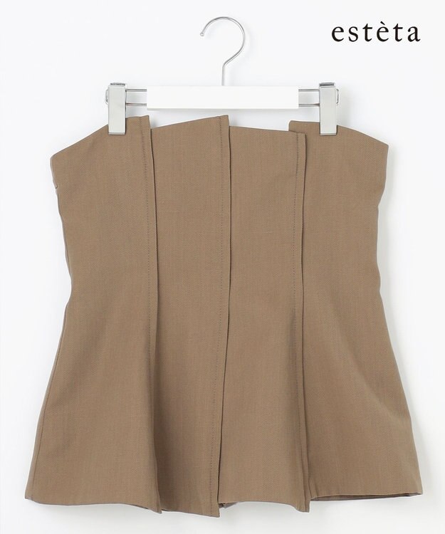 23区 【エステータ】ウールリネン ビスチェ カーキ系