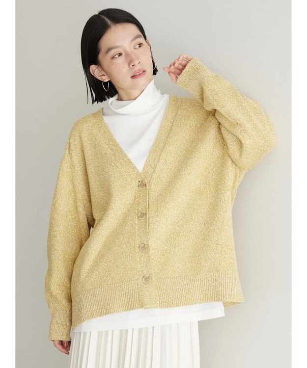 AMERICAN HOLIC ＭＩＸＶネックニットカーディガン Mustard