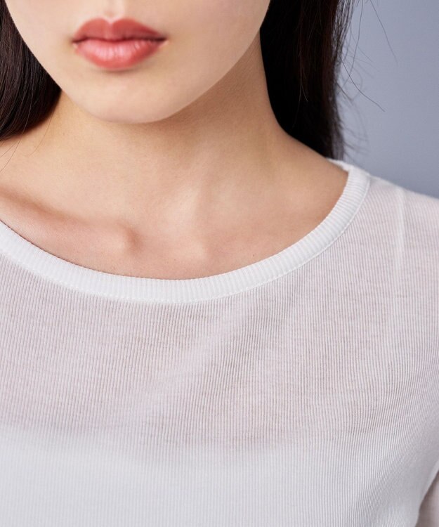 uncrave アルビニスタシフォンテレコ ボートネック カットソー（uncrave STANDARD） オフ