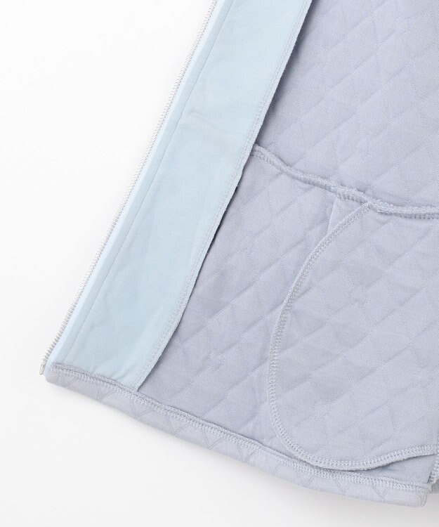 組曲 KIDS 【150-160㎝】ハートキルトジャガード アウター サックスブルー系