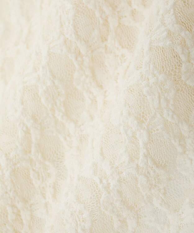 earth music&ecology レースフリルメローカーディガン Ivory