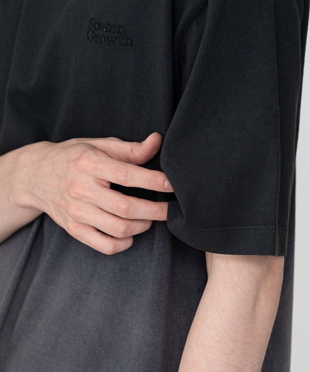 WEGO 【ユニセックス着用ITEM/MLサイズ展開】グラデーションワンポイントT（SS） ブラックその他