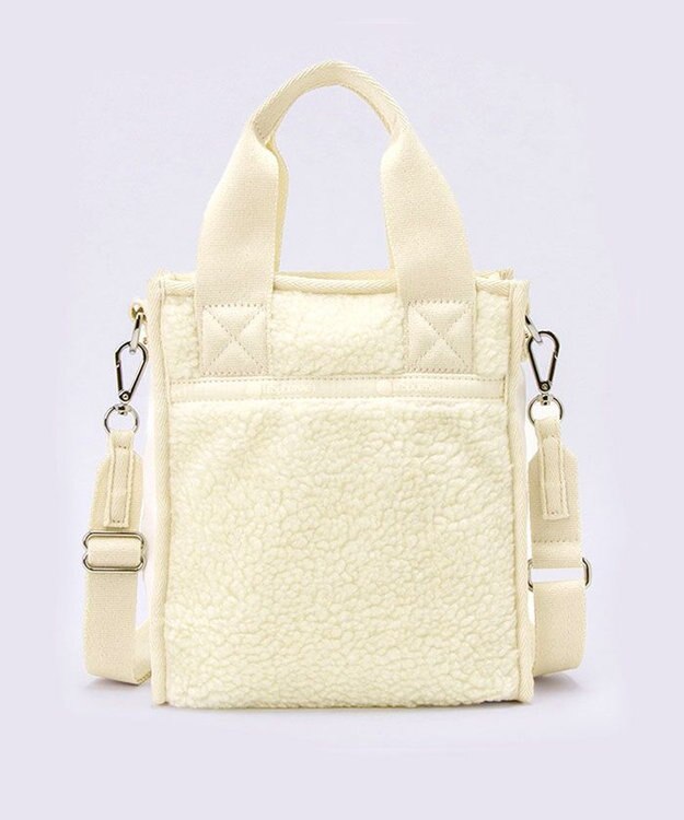 LeSportsac DENIM MINI N/S TOTE/ホワイトデニム/クリームシェルパ ホワイトデニム/クリームシェルパ