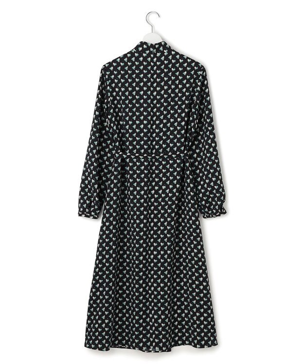 23区 モダンアートプリント ワンピース ネイビー系