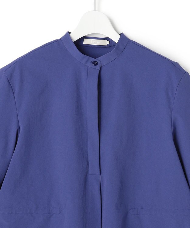 ICB L ヴィンテージスパンブロード デザインブラウス ロイヤルブルー