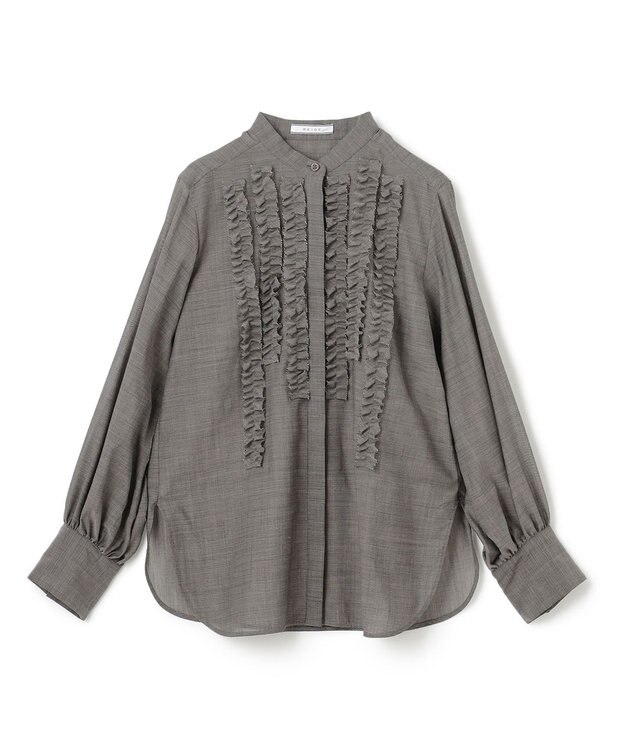 BEIGE， 【洗える・WEB限定】MOYE / フリルブラウス C.Gray