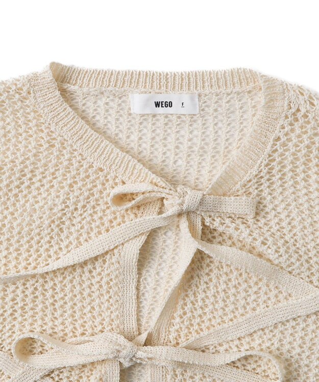 WEGO メッシュニットカーデ ホワイト