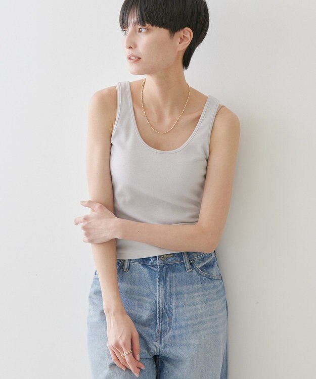 AMERICAN HOLIC リブタンクトップ Light Gray