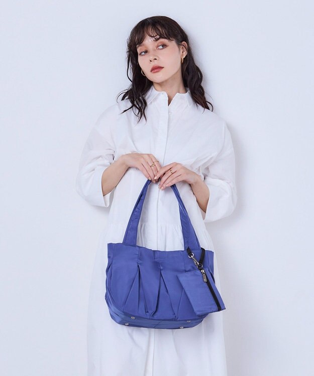 MioFIRANO HERRINGBONE J001 トートバッグ マルチケース付き はっ水 BLUE