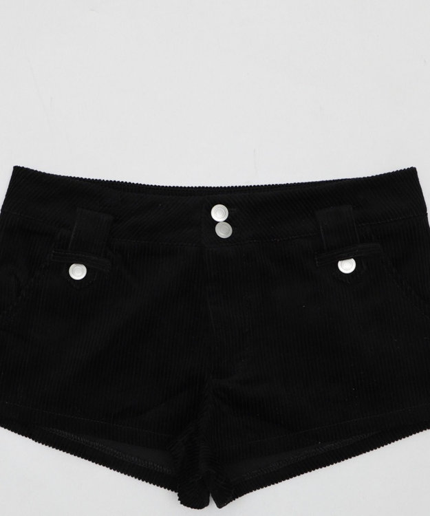 WEGO コーデュロイマイクロショートパンツ ブラック
