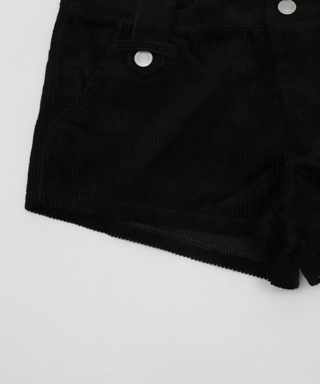 WEGO コーデュロイマイクロショートパンツ ブラック