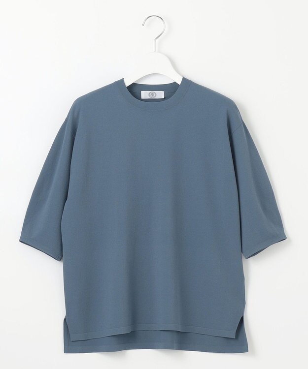 J.PRESS LADIES 【洗える】 レーヨンエリートストレッチ パフスリーブ ニット ダルブルー系