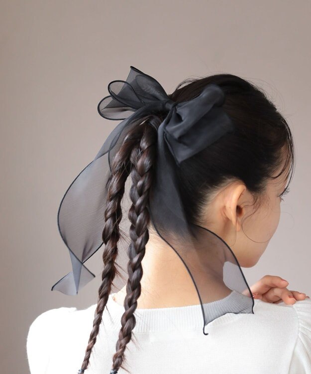 Green Parks ・ＨＡＬＦ　ＴＩＭＥ　ビッグリボンバレッタ Black