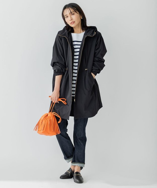 23区 【CLASSY.6月号掲載】MARCO MASI レザーフリンジ ミニ巾着 バッグ オレンジ系