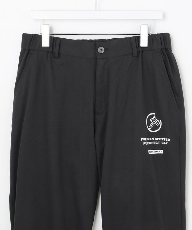 PW CIRCULUS 【MEN】【洗える/ストレッチ】ヘムスピンドル ワイド パンツ ブラック系