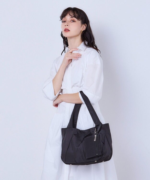 MioFIRANO HERRINGBONE J001 トートバッグ マルチケース付き はっ水 BLACK