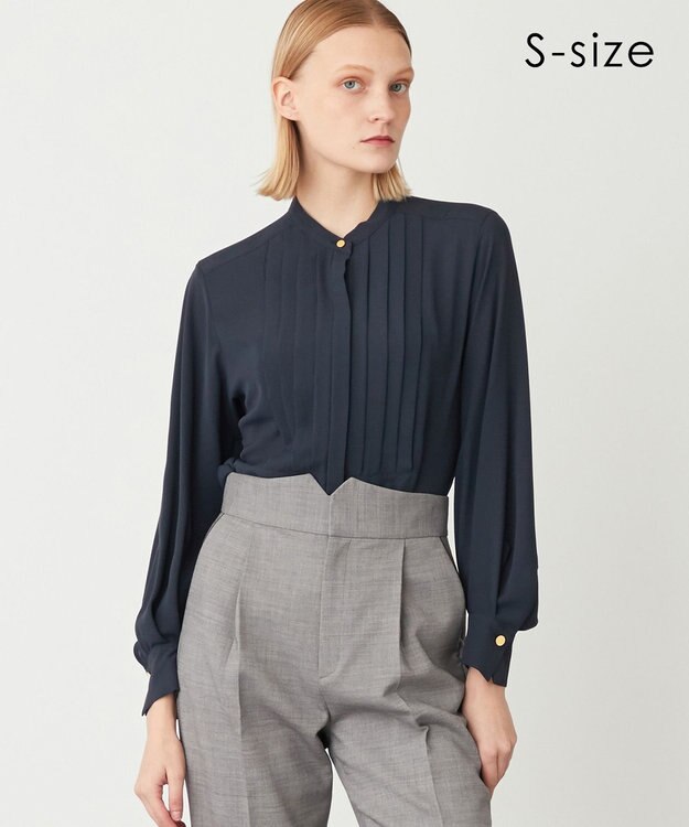 BEIGE， 【S-size・新色追加】BRAINE / ブラウス Navy