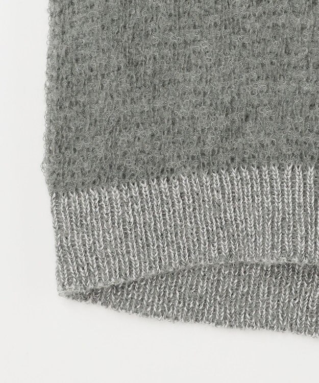 自由区 【カトリエムブーケ】Mohair lumineuxラメプルオーバ ーニット グレー×シルバーラメ
