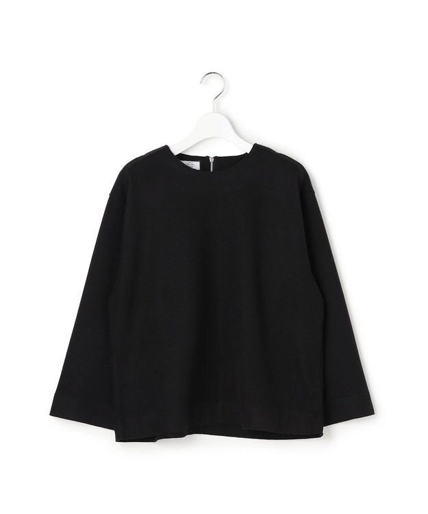 J.PRESS YORK STREET 【WOMEN】ウールライクジャージー プルオーバーシャツ ブラック系