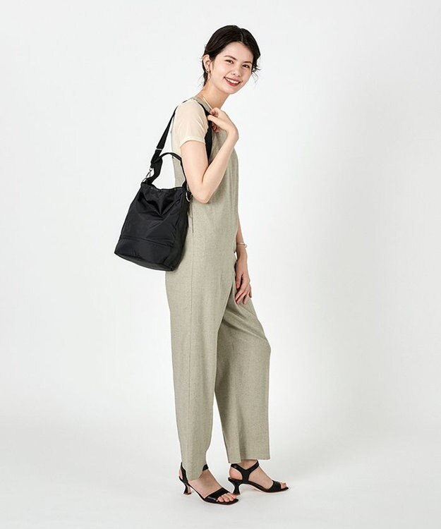 LeSportsac CONVERTIBLE BUCKET BAG/リサイクルドブラックJP リサイクルドブラックJP