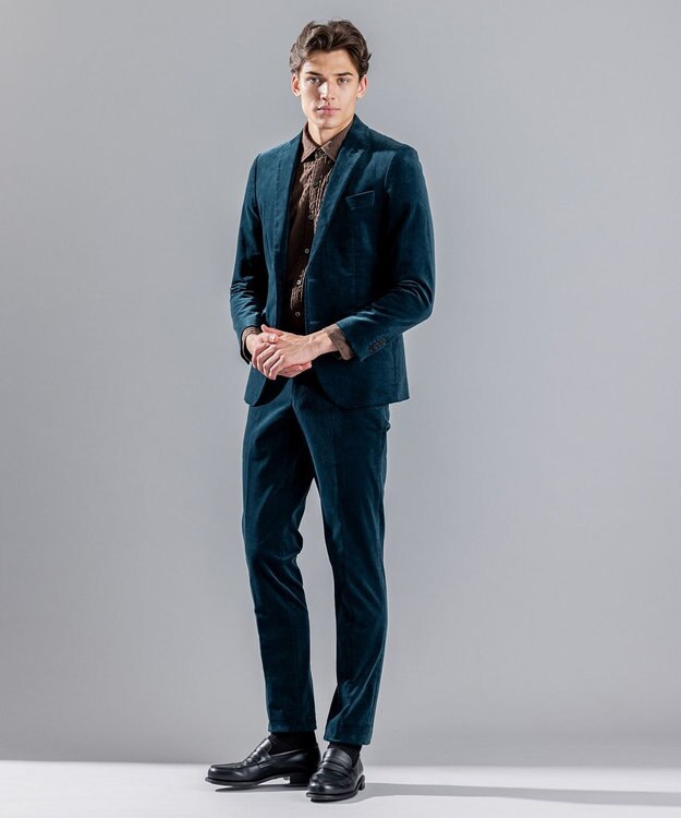 JOSEPH HOMME ライトコーデュロイストレッチ / CITY ピーコックグリーン系