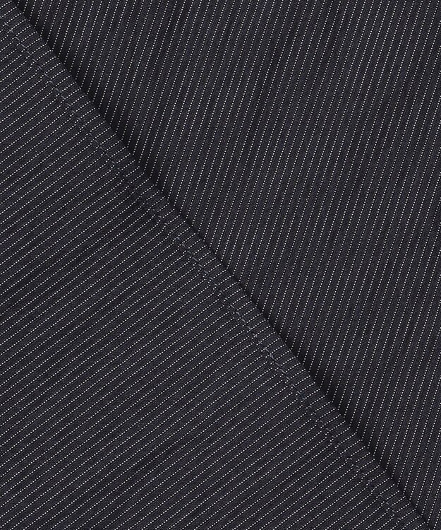 #Newans ドローストリングカラーブラウス ネイビーストライプ系