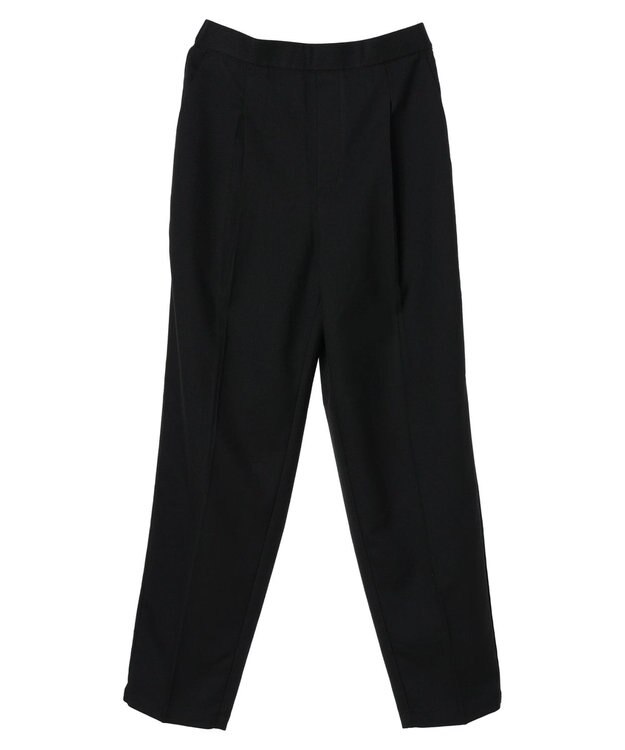 earth music&ecology 裏起毛テーパードパンツ Black