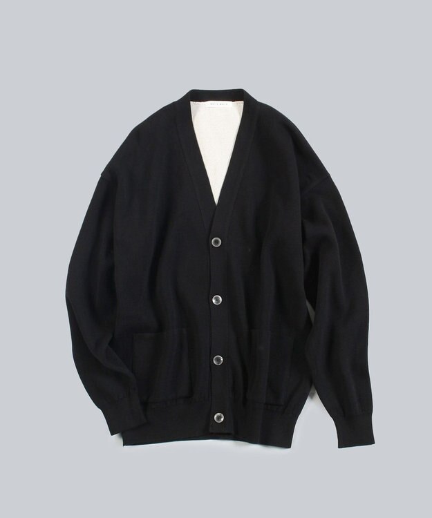 WHITE MAILS 【UNISEX】COTTON PAPER DOUBLE FACE カーディガン クロ