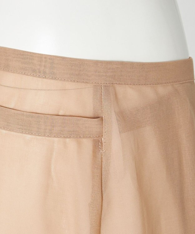 23区 【GOLD LABEL】コットンオーガンジー 刺繍 ラップスカート ベージュ系